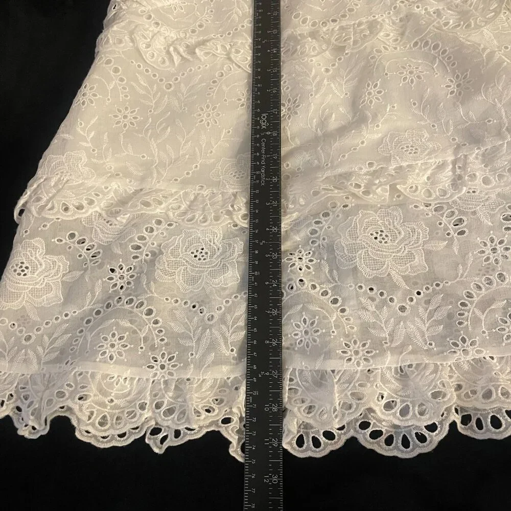 Marlo Kids White Embroidered Eyelet Dress Girls 7–8 New With Tags - Picture 6 of 12
